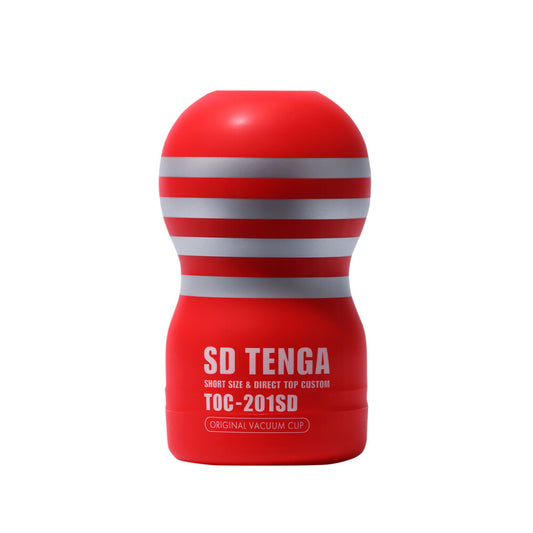 Tenga sd vacuum cup regular masturbator, flesh-toned silicone with textured interior for enhanced pleasure.