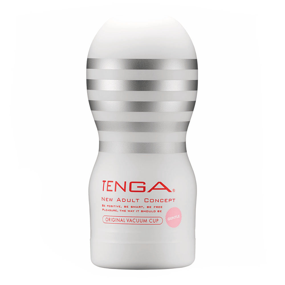 Tenga original vacuum cup, gentle masturbator in soft, flexible material for personal pleasure.