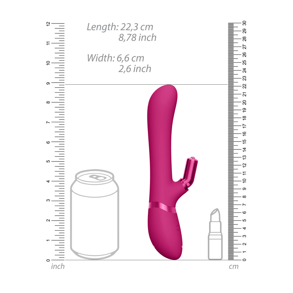 Vive Chou pink rabbit vibrator with dual action stimulation, a lovely toy for pleasure.