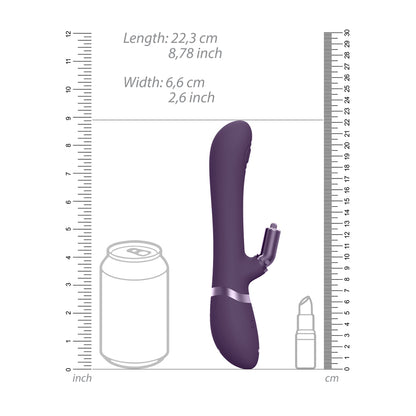 Purple rabbit vibrator from Shots Toys with interchangeable attachments for clitoral stimulation