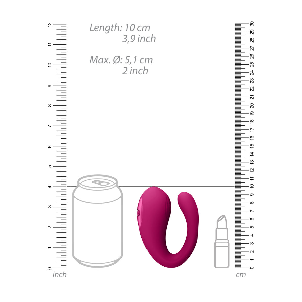 shots toys yoko vibe in pink, a triple action clitoral stimulator with pulse waves
