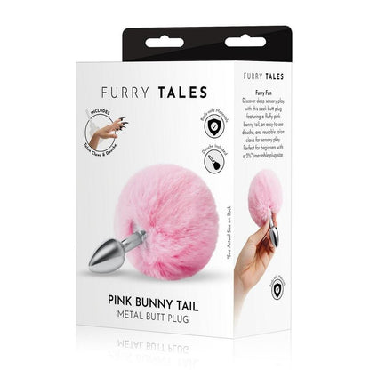 Whipsmart furry tales pink bunny tail butt plug; fluffy, vibrant, and ready for play.