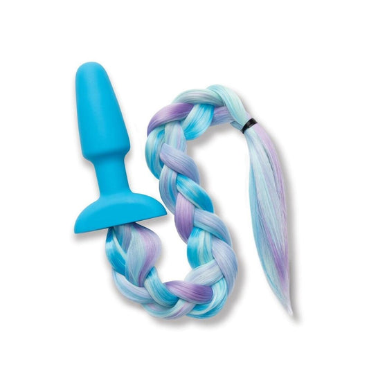 Whipsmart furry tales unicorn tail butt plug in soft, shimmering silicone for playful fun.