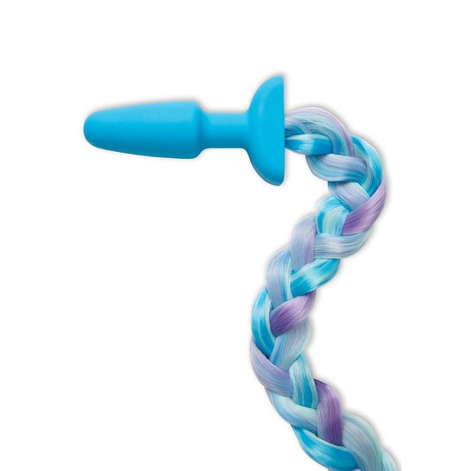 Whipsmart furry tales silicone unicorn tail butt plug with a smooth finish