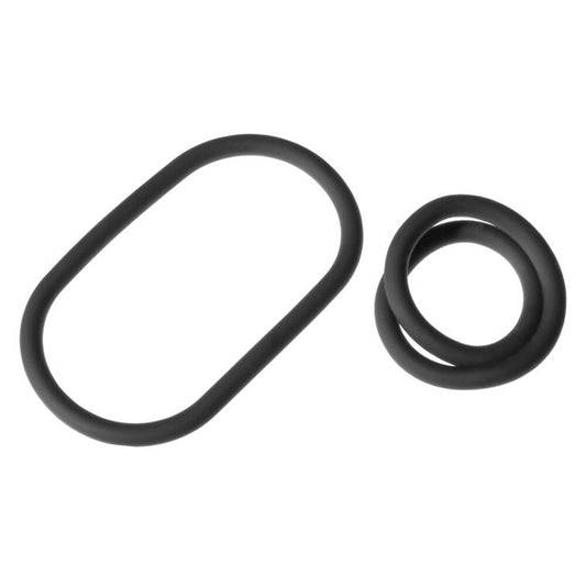 Two slim, nine-inch, silver-tone metal wrap rings, also known as love rings, for wearing.