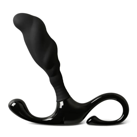 Black silicone prostate massager for sexual wellness and pleasure, from Various Toy Brands.