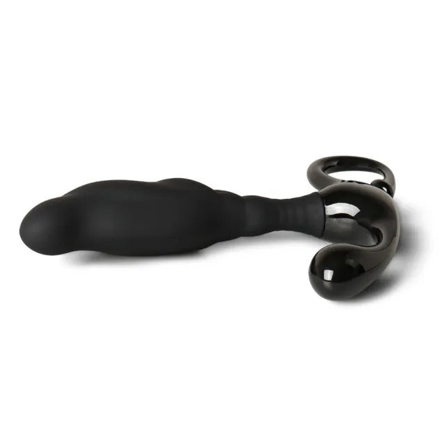 Black silicone prostate exerciser from various toy brands, for internal massage and stimulation.