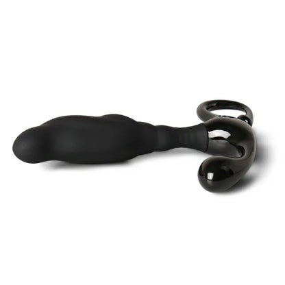 Black silicone prostate exerciser from various toy brands, for internal massage and stimulation.