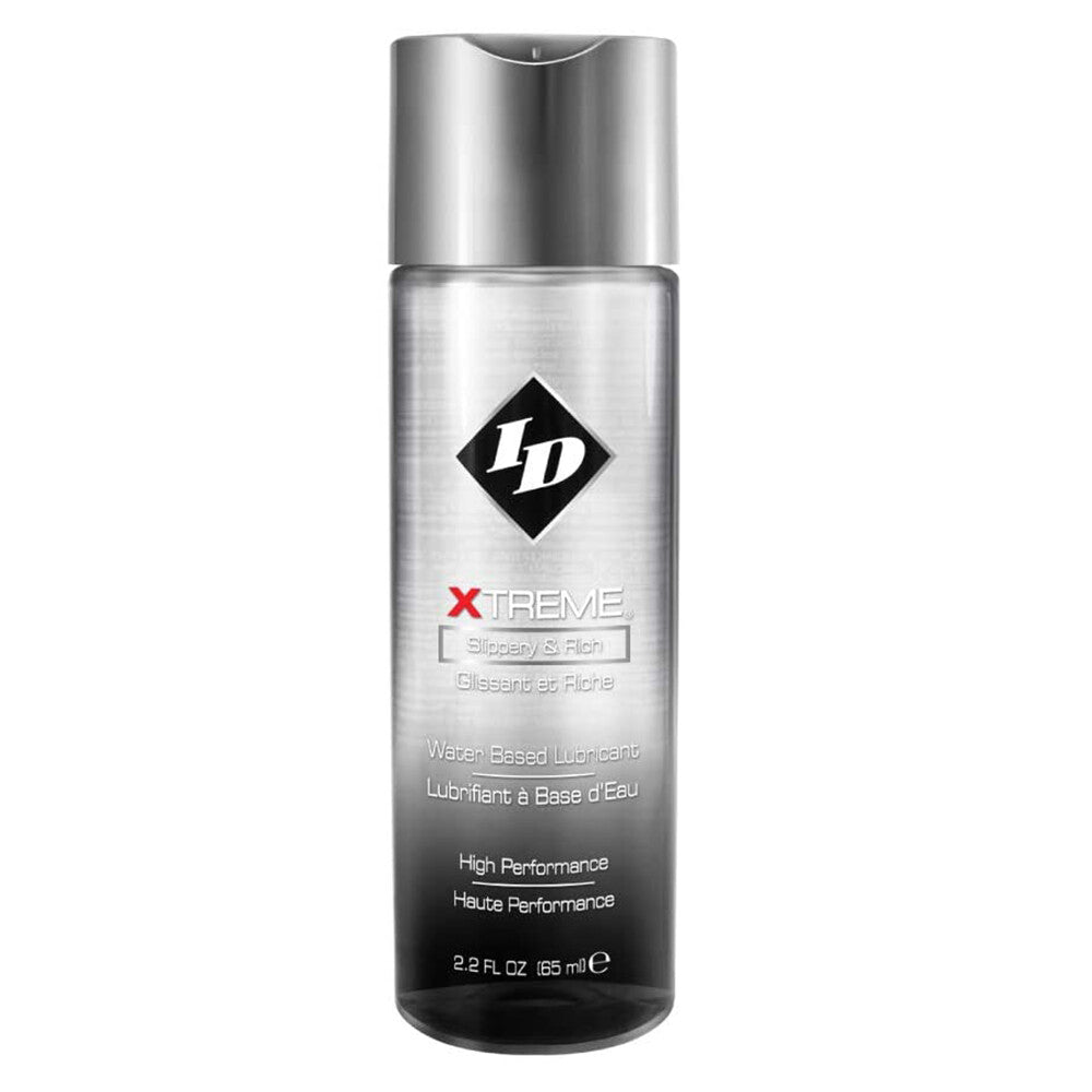 Clear 65ml bottle of id xtreme lube, a personal lubricant for enhanced pleasure