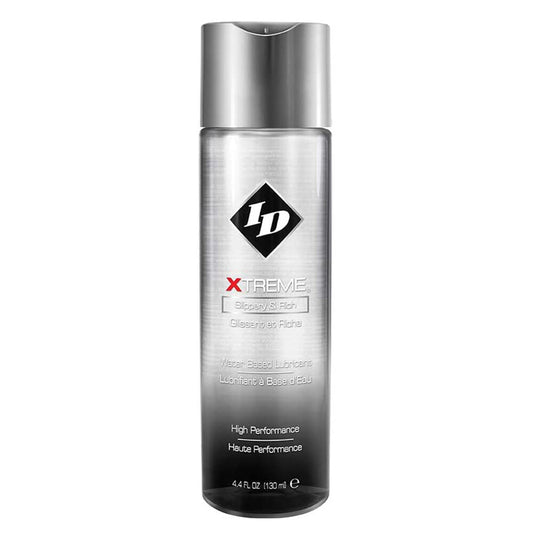 Clear bottle of id xtreme lube, a personal lubricant for enhanced pleasure and glide.