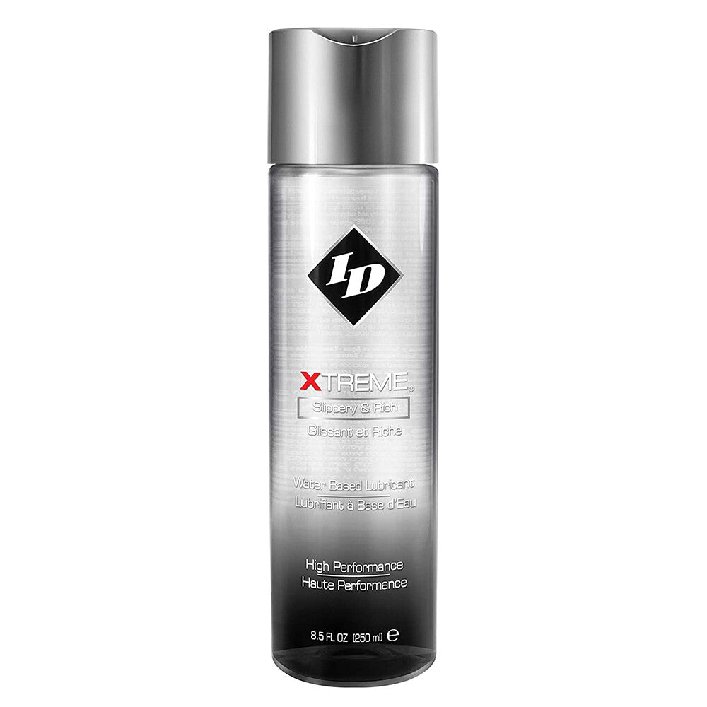 id xtreme lube 250ml bottle, a clear personal lubricant for enhanced pleasure and sensitivity.