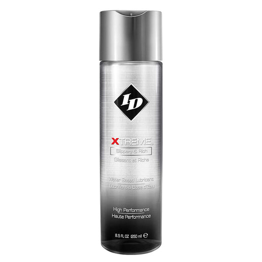 id xtreme lube 250ml bottle, a clear personal lubricant for enhanced pleasure and sensitivity.