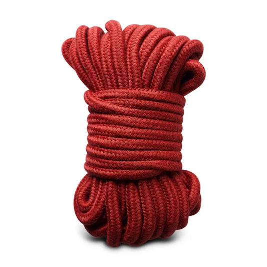 Ten metres of bright red bondage rope, ideal for restraints play, from Various Toy Brands.