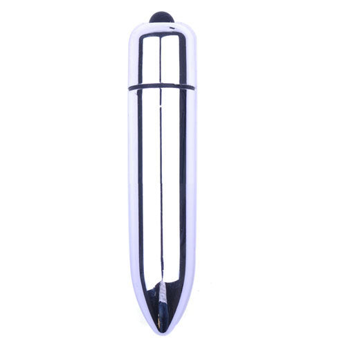 Mini silver bullet vibrator from various toy brands; a discreet pleasure device.