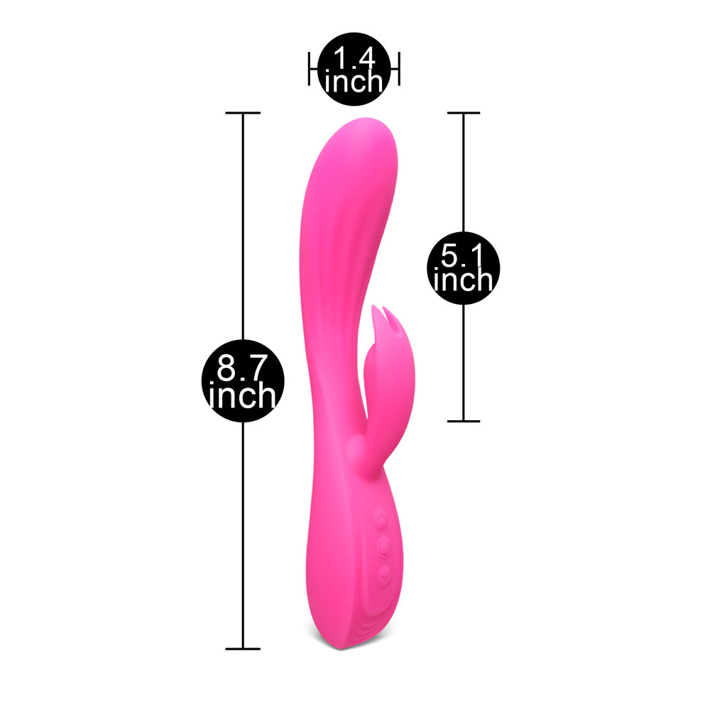 Silicone bunny vibrator in a smooth finish, a delightful adult toy from various toy brands.