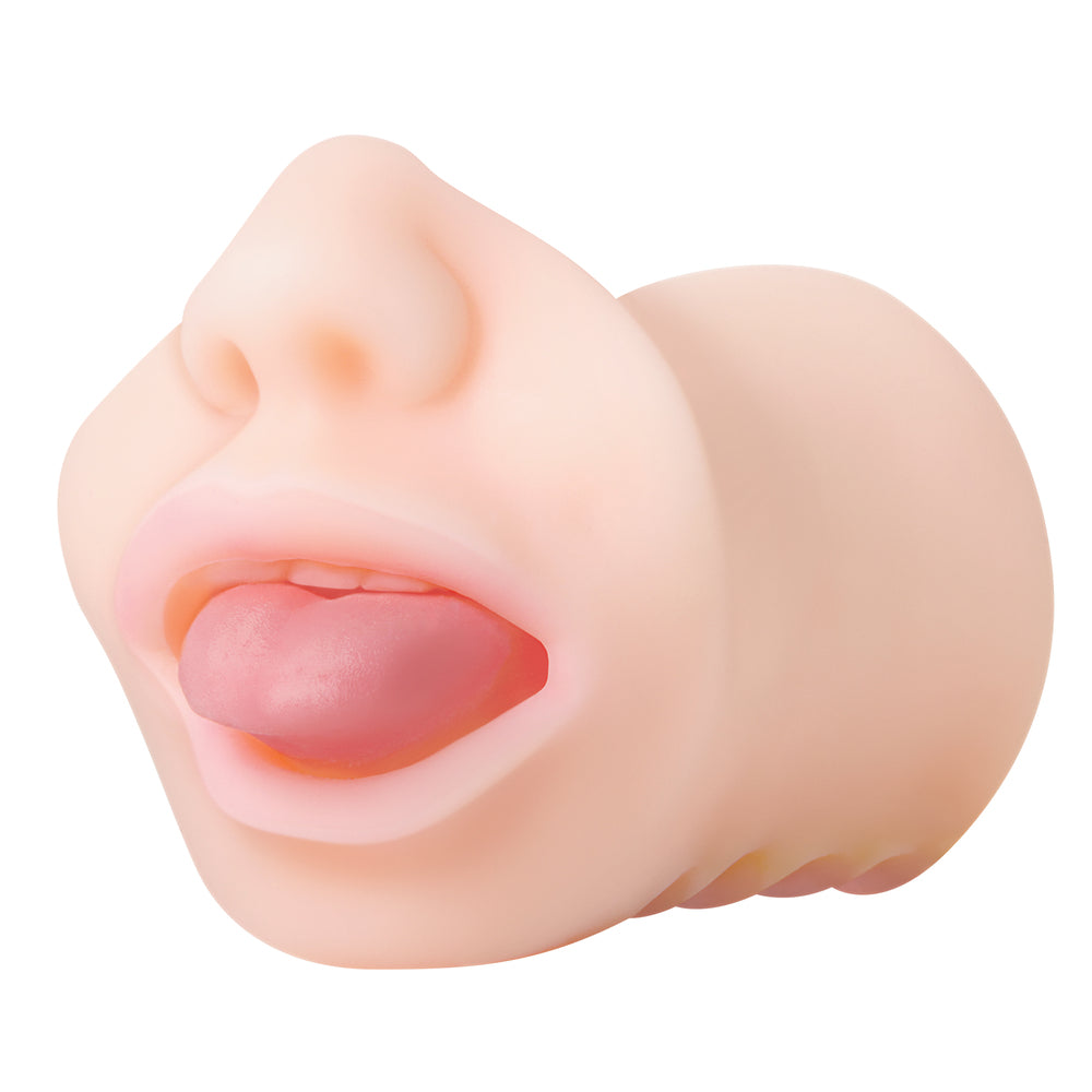 Zero Tolerance real mouth masturbator, flesh-toned silicone with a textured interior.