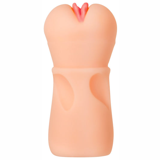 Zero Tolerance Sasha Grey stroker, realistic flesh-toned material, textured interior for solo pleasure.