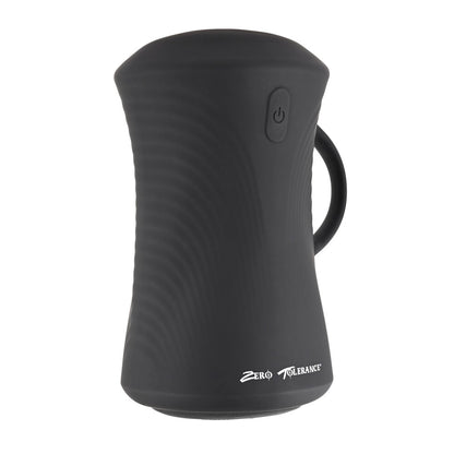 Zero Tolerance gyro stroke masturbator, textured grey and black sleeve for solo pleasure.