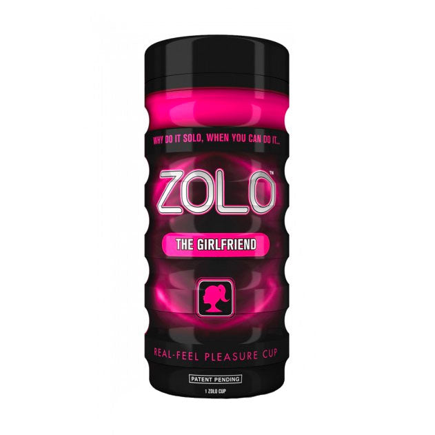 Zolo girlfriend masturbator cup, flesh-toned silicone with internal texture for solo fun.