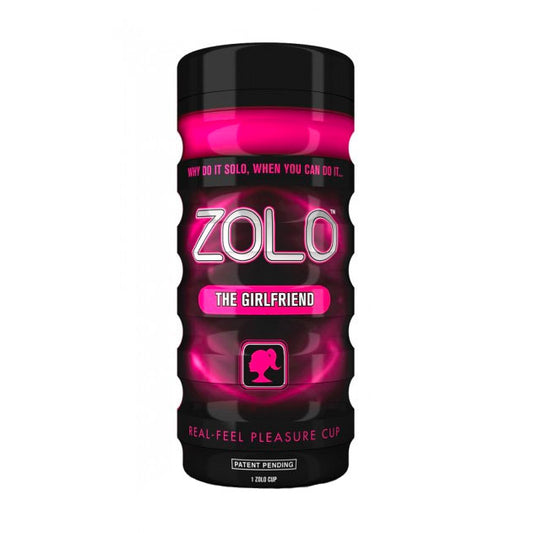 Zolo girlfriend masturbator cup, flesh-toned silicone with internal texture for solo fun.