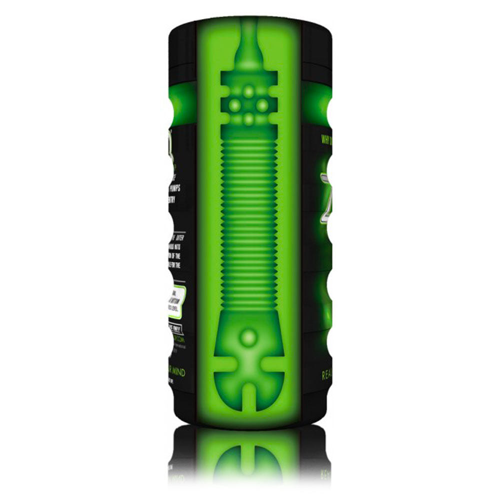 Zolo original masturbator cup, flesh-toned silicone with textured interior for intimate male stimulation.