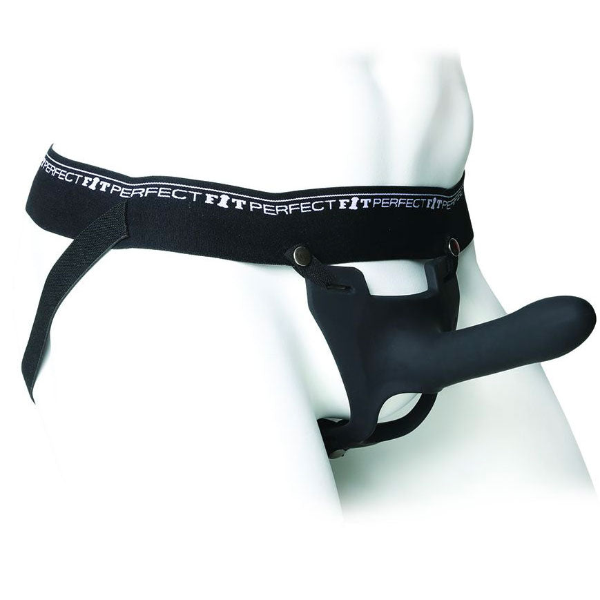 PerfectFit Zoro strap-on dildo in black, 5.5 inches long, for partnered pleasure.