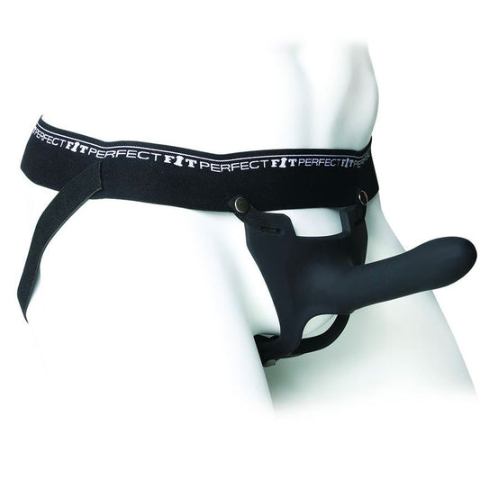 PerfectFit Zoro strap-on dildo in black, 5.5 inches long, for partnered pleasure.