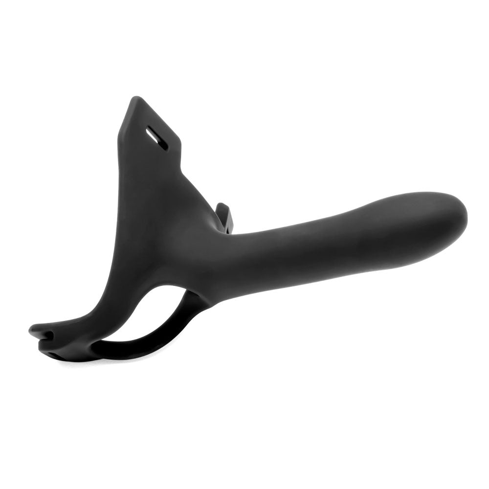 PerfectFit Zoro strap-on dildo, 5.5 inches, black, harness-compatible for comfortable, hands-free use.