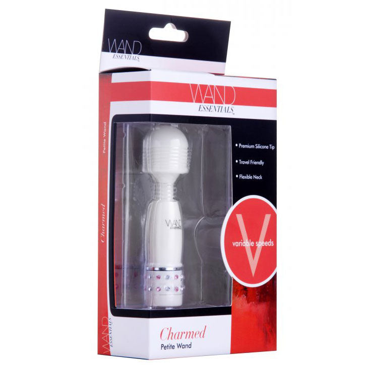 Petite, purple, body-safe silicone massage wand, designed for pinpointed pleasure and relaxation.