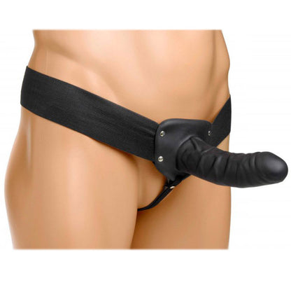 Size Matters hollow silicone strap-on dildo in neutral colour, designed as an erection aid.