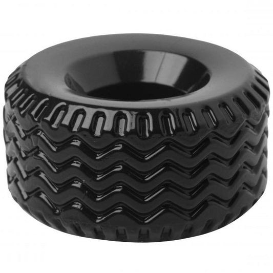 Master Series Tread Ultimate Tire Cock Ring, textured black rubber love ring for pleasure.