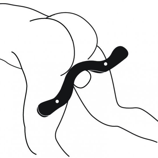 master series enforcer black wooden humbler for male chastity, showcasing the dark finish.