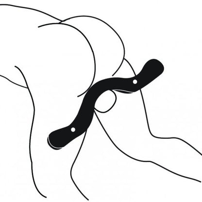 master series enforcer black wooden humbler for male chastity, showcasing the dark finish.