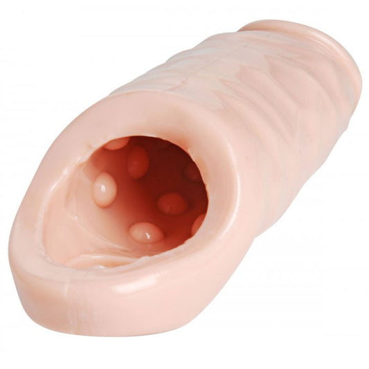 Size Matters flesh-coloured penis enhancer xl extender for adding extra length and girth.