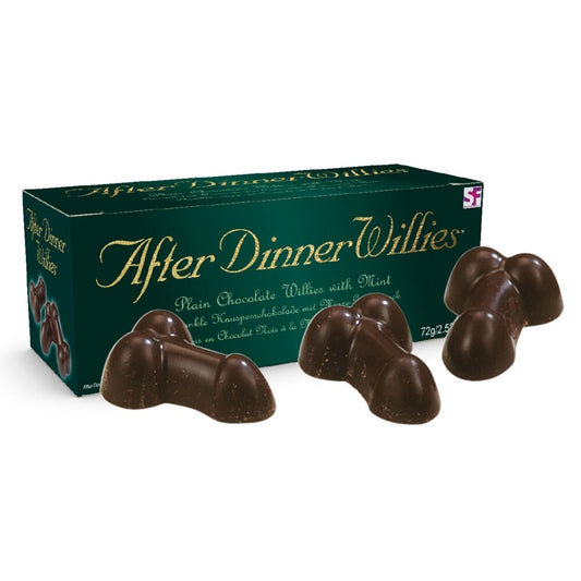 A bag of Spencer and Fleetwood edible treats, 'after dinner willies', a colourful novelty sweet confection.