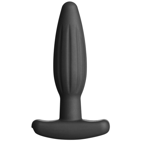 ElectraStim Noir Rocker butt plug, small size, black with a smooth finish for electro sex play.