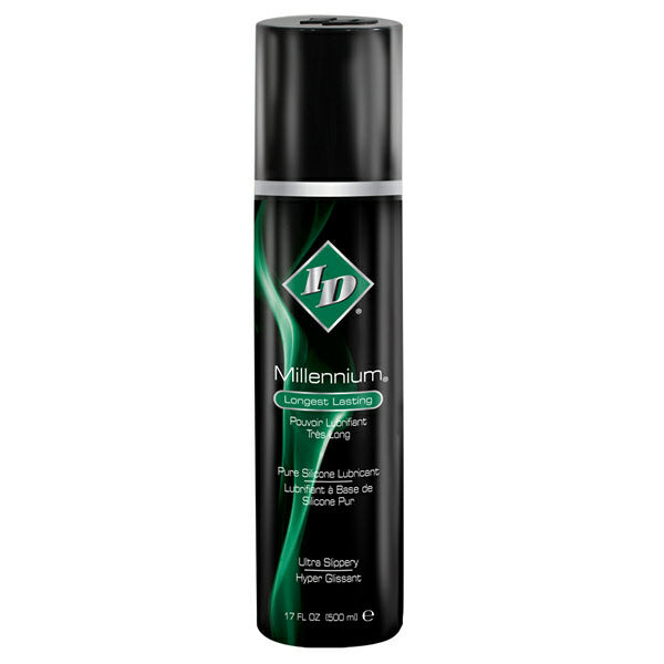 ID Millennium 17oz pump lubricant, a clear and smooth personal lubricant in a pump bottle.