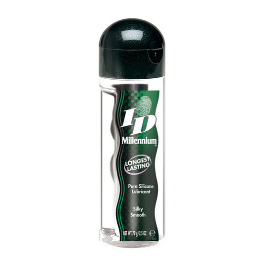 A small bottle of ID Millennium personal lubricant, ideal for enhancing intimate moments.