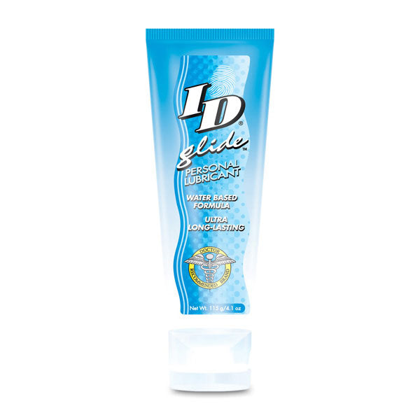 Travel-sized bottle of id glide personal lubricant, ideal for holidays or weekends away.