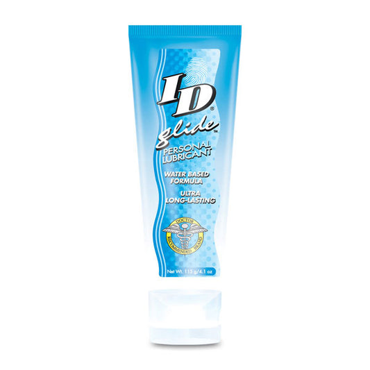 Travel-sized bottle of id glide personal lubricant, ideal for holidays or weekends away.