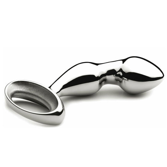 Shiny stainless steel njoy pspot butt plug for anal play and pure fun