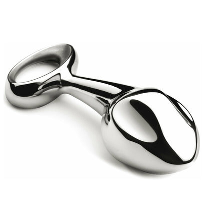 Extra large, polished stainless steel butt plug from Njoy, for pleasure and exploration.