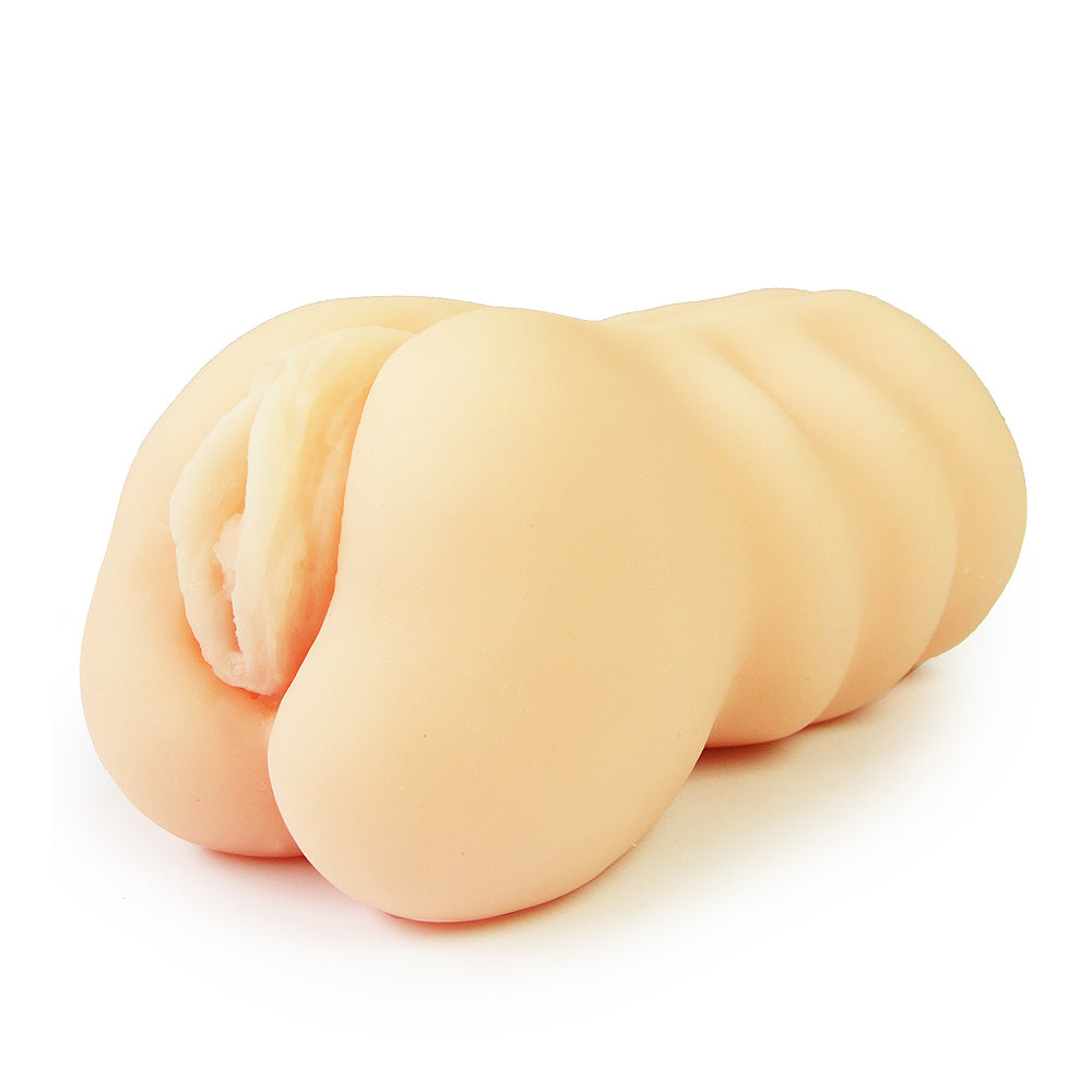 Utensil Race tan-coloured Ru Yi realistic vagina masturbator with detailed texture, ready for pleasure.