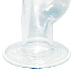 Small glass nipple pump from Rimba, a discreet and reusable female health product.