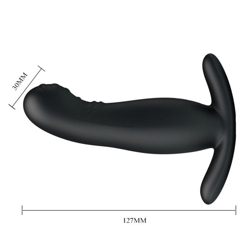 Mr Play prostate massager, vibrator in black silicone for targeted male pleasure.