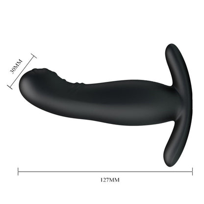 Mr Play prostate massager, vibrator in black silicone for targeted male pleasure.