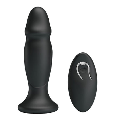 Silver vibrating anal plug, a sensual toy from various toy brands, for pleasure.
