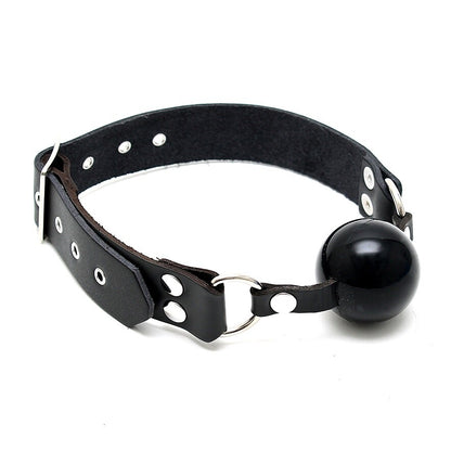 Rimba silicone ball gag, a smooth purple restraint designed for playful bondage and control