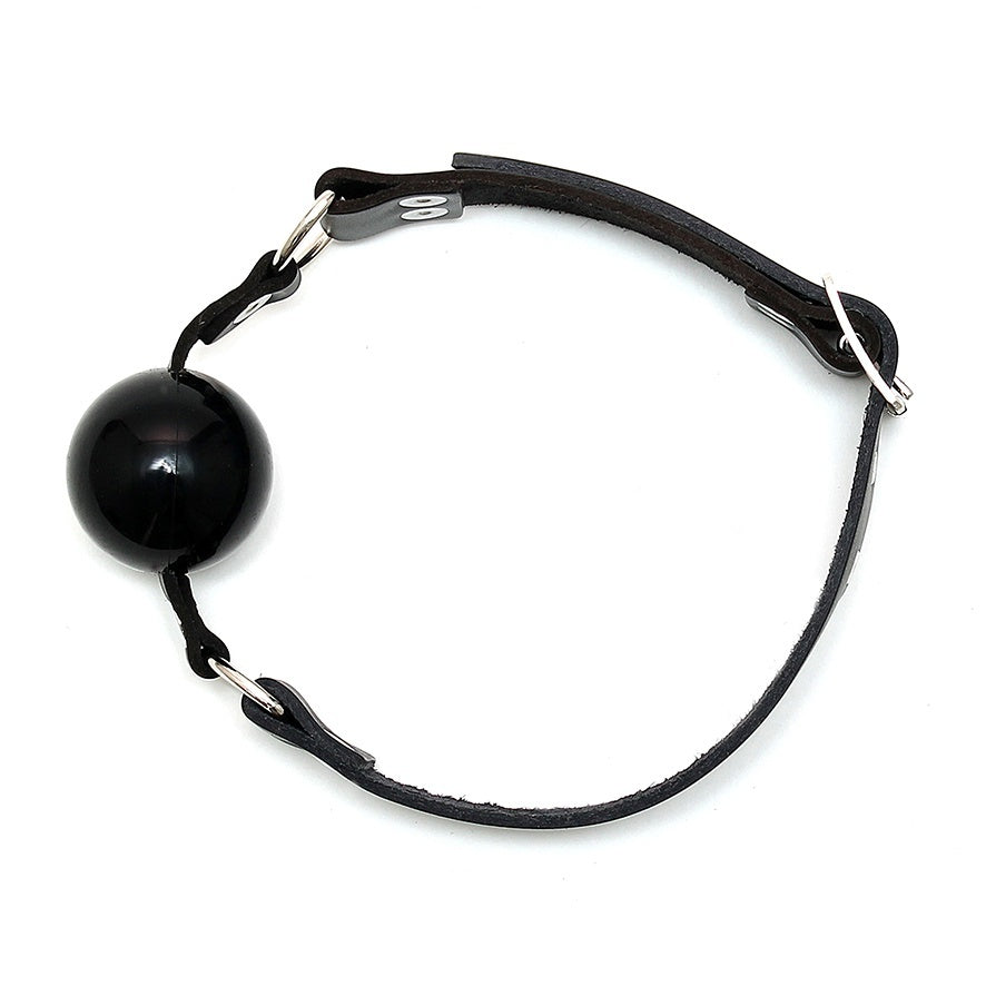 Rimba silicone ball gag, a smooth purple restraint from our gags and bits range.