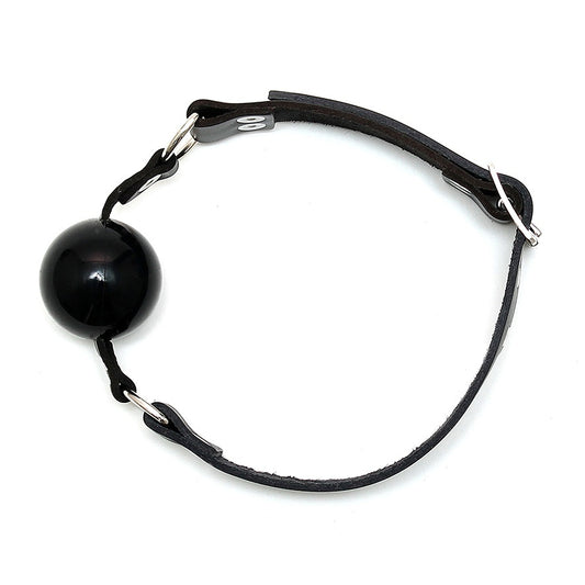 Rimba silicone ball gag, a smooth purple restraint from our gags and bits range.